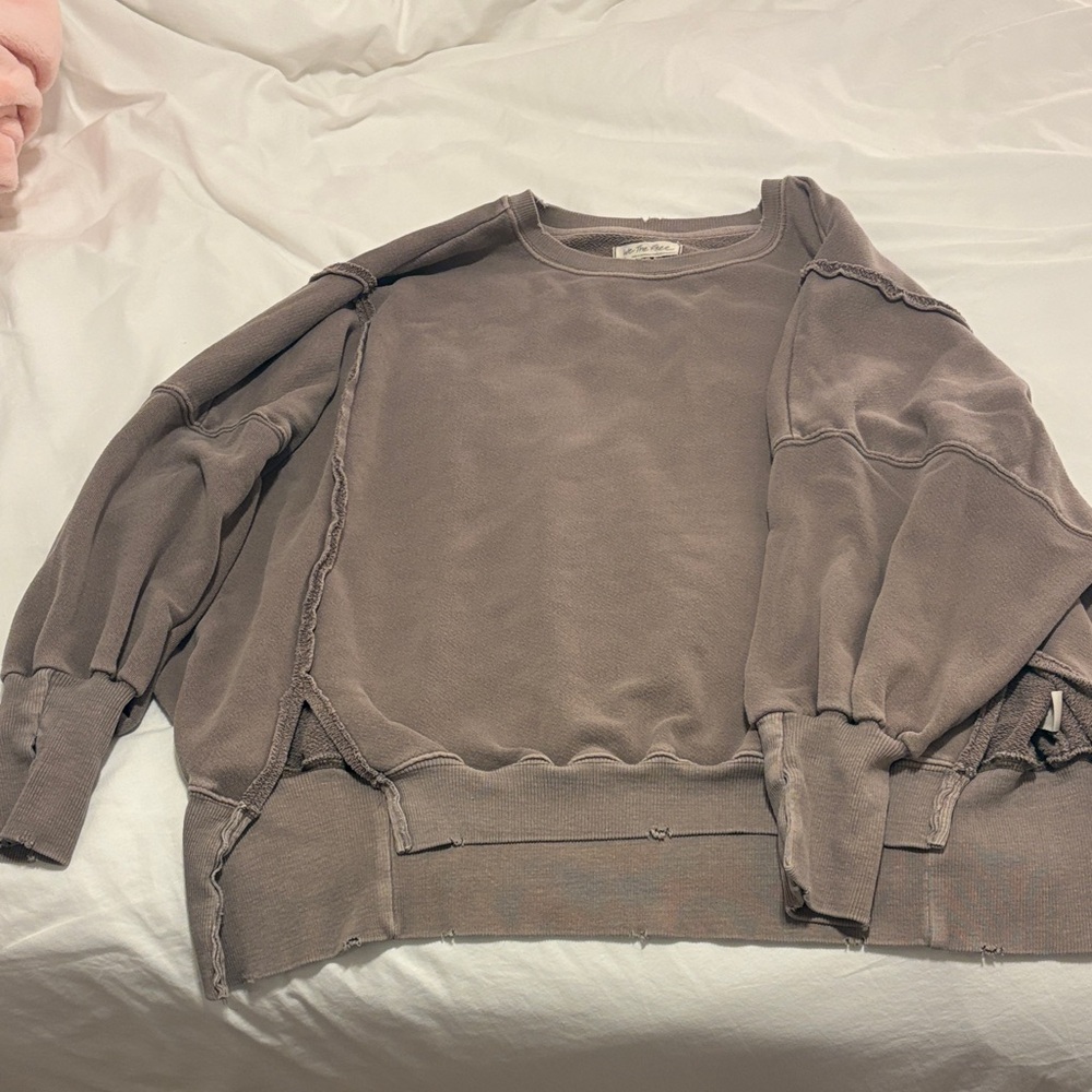 We The Free Women's TaupeCrewneck Sweater